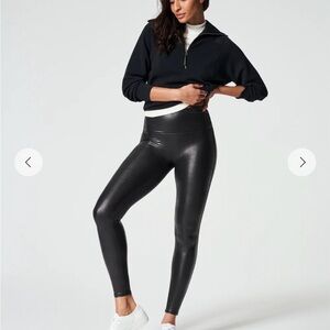 SPANX Black Faux Leather Apparel